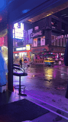 Rainy night scenes captured in Pattaya entertainment district