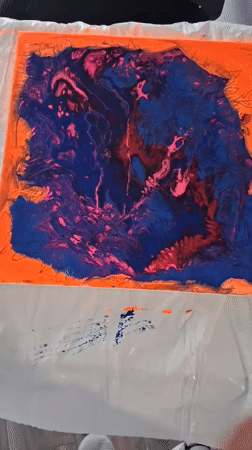 Art session produces paintings and mask in Los Angeles