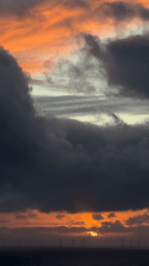 Dramatic sunset display captivates observers along Fécamp coastline