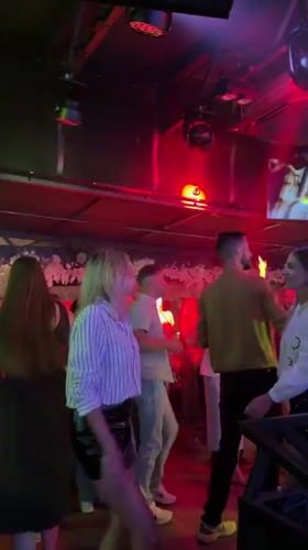 A Minsk nightclub in full swing on a Saturday evening