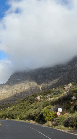Table Mountain scenes captured during afternoon run in Cape Town