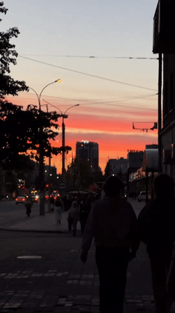 Sunset captured on video in Voronezh, Russia