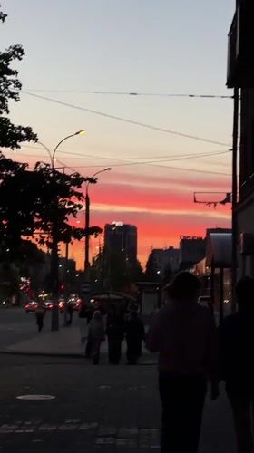Sunset captured on video in Voronezh, Russia