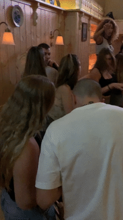 Social dining gathering documented at Tel Aviv restaurant venue