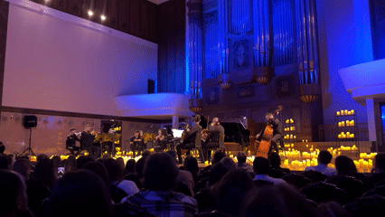 String quartet performs candlelit concert in Kazan