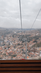Cable car passenger captures aerial view over La Paz