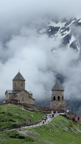 Mountain church visit in Gergeti with helicopter and wildlife