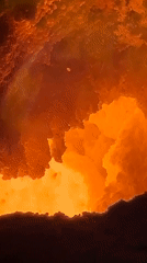 Molten metal foundry operations documented in Homyel, Belarus