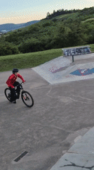 Bike tricks and riding at Trier skatepark