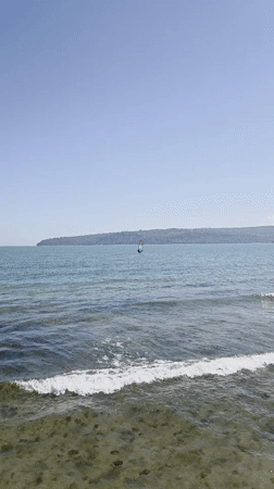 Clear spring day brings water sports, beachgoers to Varna coast