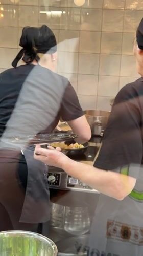 Hands-on dough work in a busy Tbilisi kitchen