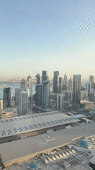 Urban architecture captured from interior and exterior perspectives