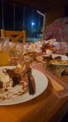 Post-dinner table scene at a Simeonovo dining venue