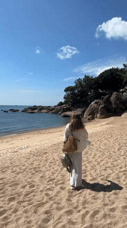 Lazy morning at a Ko Samui beach and resort