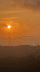 Sochi resident captures sunrise cityscape views from balcony
