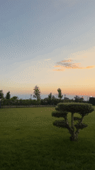 Sunset observed over park in Serik, Turkey