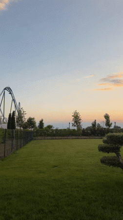 Sunset observed over park in Serik, Turkey