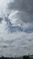 Overcast morning in Lyubertsy: sky, tower, and coffee