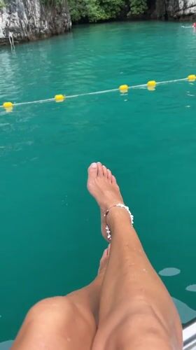 Snorkeling and drifting by Ao Nang's limestone cliffs