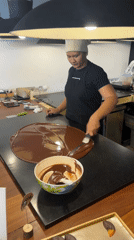 Chef prepares artisanal chocolates in North Kuta confectionery