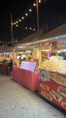 Evening market activity documented in Baan Bo Phut, Thailand