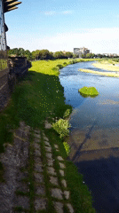 Morning river views and architecture documented in Mukachevo