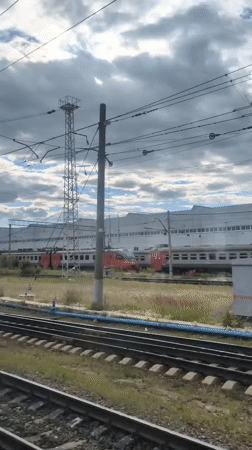 Lastochka commuter train at Nizhny Novgorod station