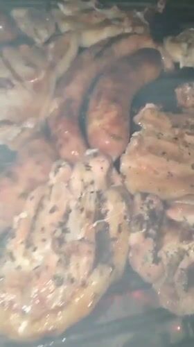 Late-night grilling session captured in Tinaquillo, Venezuela