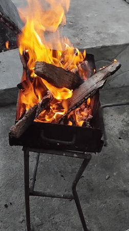 Summer backyard day in Fălești: trampoline, bonfire, and pool