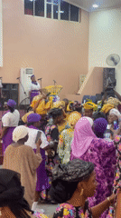 Women gather in traditional dress at Kubwa venue