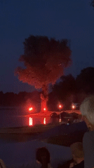 Red-lit lakeside evening on the Chiemsee, Rimsting