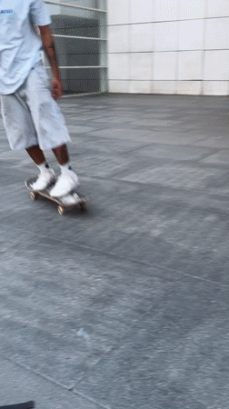 Skateboarders gather for evening session in Barcelona plaza