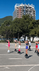 Morning recreation activities observed across Budva, Montenegro