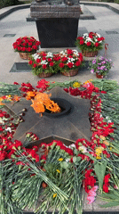 Memorial site with eternal flame observed in Kazan, Russia