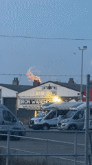 Fireworks light up the sky above Great Yarmouth at dusk