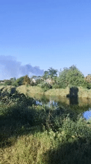 Quiet riverbank scene in Kryvyi Rih on a summer afternoon