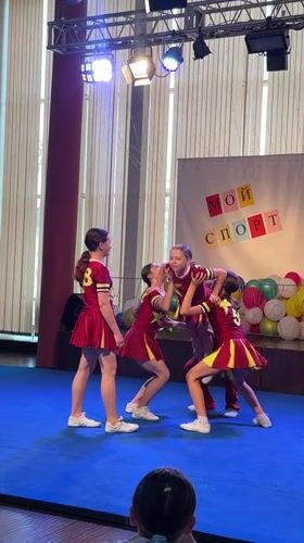Youth cheerleading and gymnastics showcase in Veliky Novgorod
