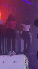 A Nigerian nightclub evening, inside and out