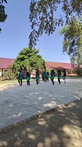 School grounds activity and everyday scenes in Langnibong, Indonesia