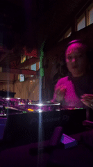DJ performance documented at Moscow entertainment venue