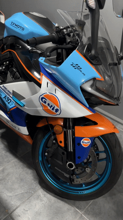 Custom motorcycles spotted indoors in Cordoba early morning
