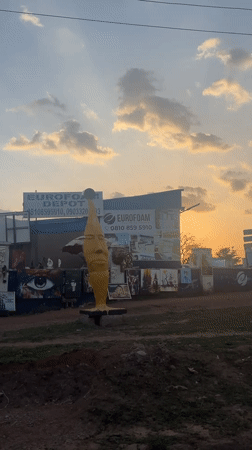 Art market operates outside Eurofoam Depot in Abuja
