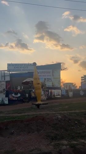 Art market operates outside Eurofoam Depot in Abuja