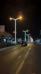 Nighttime vehicle journey documented on Diên Khánh roads