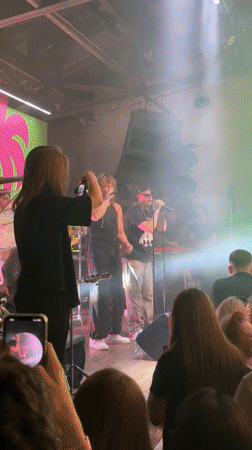 Live band tears through a set at a Moscow indoor venue