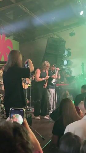 Live band tears through a set at a Moscow indoor venue