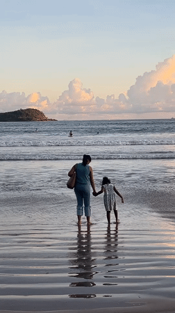 Sunset beach moments captured along Galle, Sri Lanka coastline