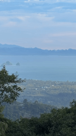 Afternoon at a scenic hilltop bar overlooking Ko Samui's coast