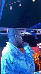 Night event in Nigeria: DJ, live mic, dancing under HAUS sign