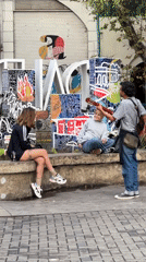 Buenos Aires street life captured during evening hours May 6